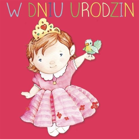 Karnet kwadrat CL4212_PO Urodziny Księżniczka Karnet kwadrat CL4212_PO Urodziny Księżniczka