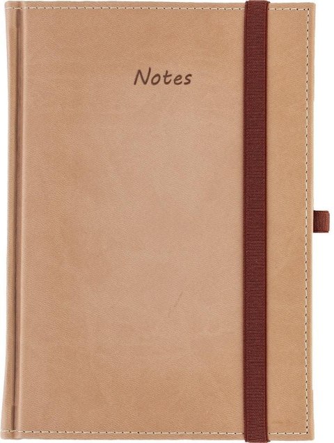 Notes A5 kratka Vivella z gumką beżowy Notes A5 kratka Vivella z gumką beżowy