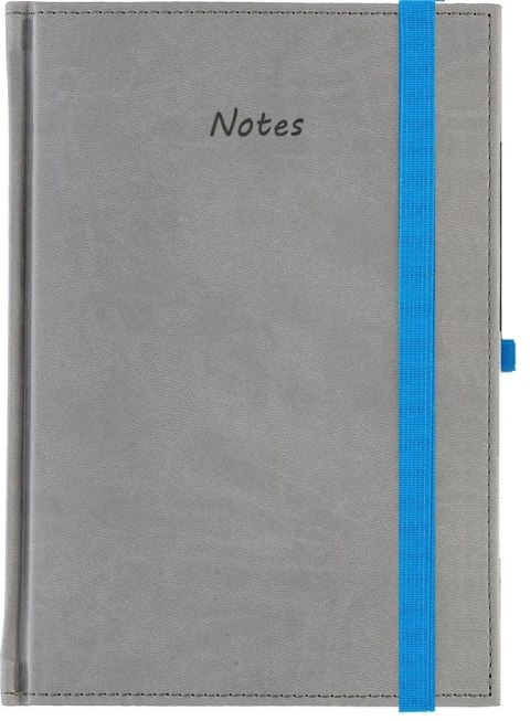 Notes A5 kratka Vivella z gumką szary Notes A5 kratka Vivella z gumką szary