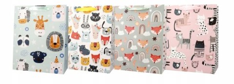 Torba prezentowa 26x32 koty, lisy mix Torba prezentowa 26x32 koty, lisy mix