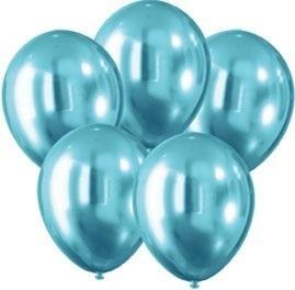 Balony z efektem chromu niebieskie 30cm 5szt Balony z efektem chromu niebieskie 30cm 5szt