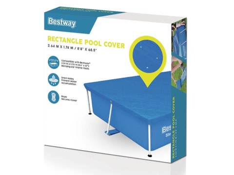 Bestway Pokrywa na basen stelaż. 259x170 cm 58105