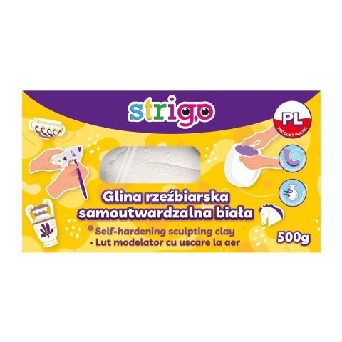 Glina rzeźbiarska biała 500g STRIGO Glina rzeźbiarska biała 500g STRIGO