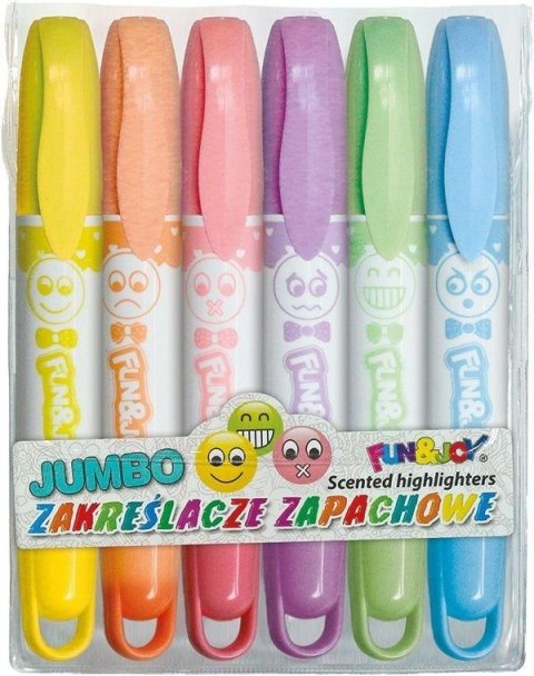 Zakreślacze Jumbo zapachowe 6 kolorów Zakreślacze Jumbo zapachowe 6 kolorów