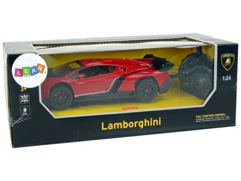 Auto Sportowe R/C 1:24 Lamborghini Veneno Czerwone 2.4 G Światła Auto Sportowe R/C 1:24 Lamborghini Veneno Czerwone 2.4 G Światła