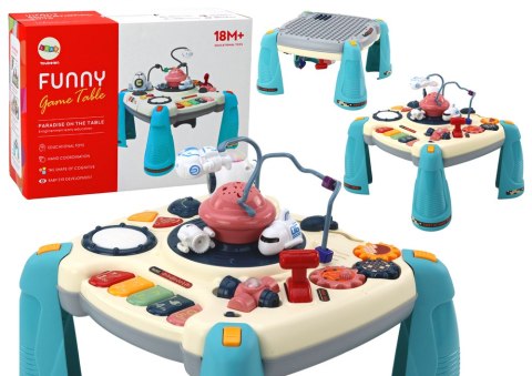 Interaktywny Stoliczek Edukacyjny Panel Dziecięcy Pianinko Kosmos Niebieski Interaktywny Stoliczek Edukacyjny Panel Dziecięcy Pianinko Kosmos Niebieski