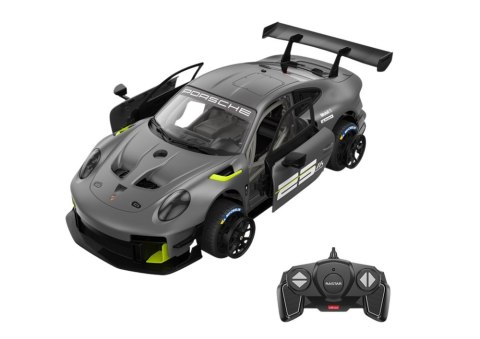 Klocki Konstrukcyjne Auto RC Rastar 1:18 Porsche 911 GT2 Szare 68 Elementów Klocki Konstrukcyjne Auto RC Rastar 1:18 Porsche 911 GT2 Szare 68 Elementów