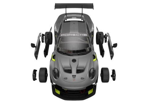 Klocki Konstrukcyjne Auto RC Rastar 1:18 Porsche 911 GT2 Szare 68 Elementów Klocki Konstrukcyjne Auto RC Rastar 1:18 Porsche 911 GT2 Szare 68 Elementów