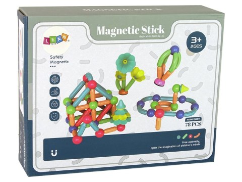 Magnetyczne Klocki Konstrukcyjne Plastikowe 78 Elementów Magnetyczne Klocki Konstrukcyjne Plastikowe 78 Elementów