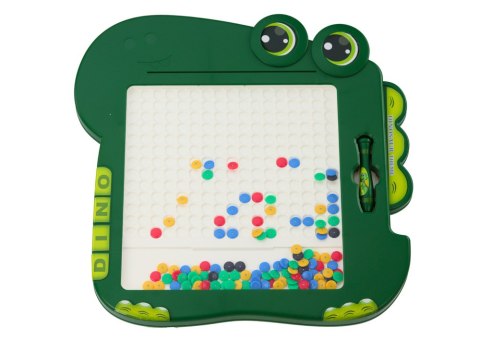 Tablica Magnetyczna Edukacyjna Dinozaur Pad Układanka Zielona Koraliki Tablica Magnetyczna Edukacyjna Dinozaur Pad Układanka Zielona Koraliki
