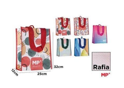 Torba z rafii mała 25x32x12cm MIX Torba z rafii mała 25x32x12cm MIX