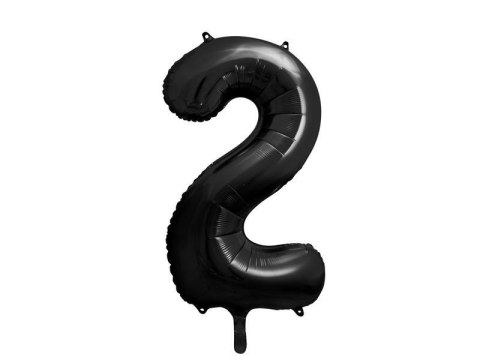 Balon foliowy 2 czarny 86cm Balon foliowy 2 czarny 86cm