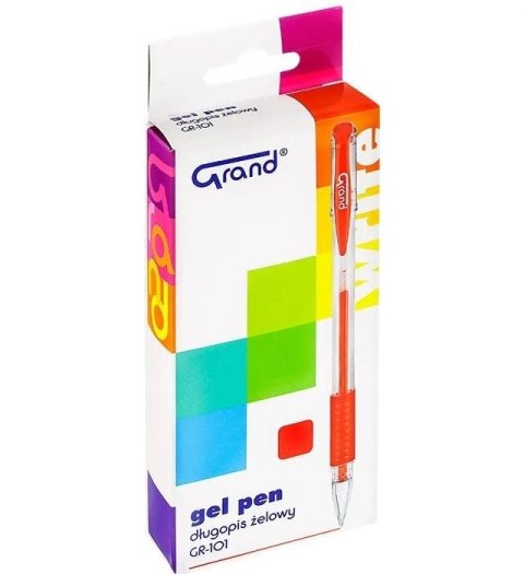 Długopis żelowy GR-101 czerwony (12szt) Długopis żelowy GR-101 czerwony (12szt)