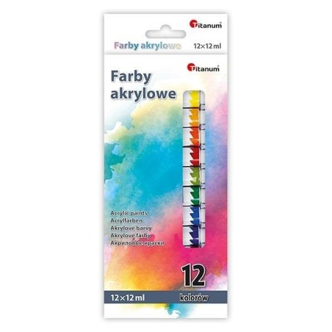 Farby akrylowe 12 kolorów Farby akrylowe 12 kolorów