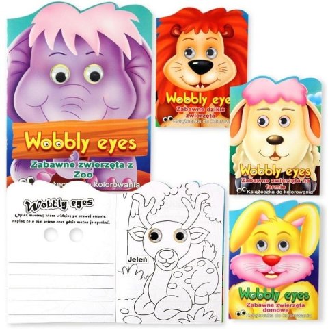 Kolorowanka Wobbly Eyes Zabawne zwierzęta MIX