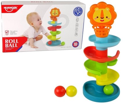Sorter edukacyjna zjeżdżalnia piłeczek lew Sorter edukacyjna zjeżdżalnia piłeczek lew