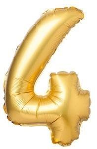 Balon foliowy matowy złoty 4 69cm Balon foliowy matowy złoty 4 69cm