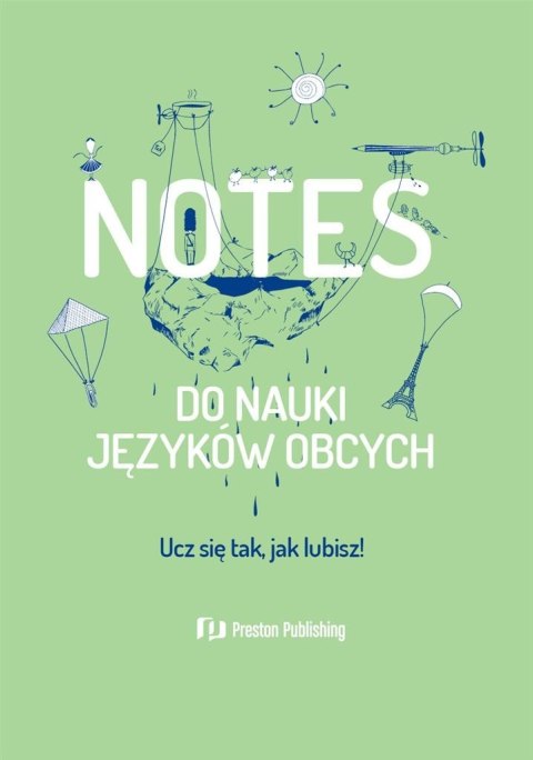 Notes do nauki języków obcych pistacjowy Notes do nauki języków obcych pistacjowy