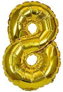 Balon foliowy XXL 8 złoty 61cm Balon foliowy XXL 8 złoty 61cm