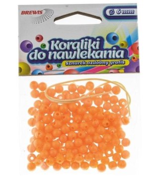 Koraliki do nawlekania złote + sznurek 6mm 16g