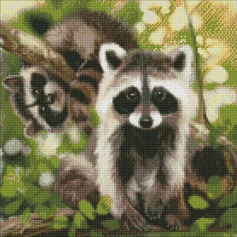 Diamentowa mozaika - Przyjaciele w paski 40x40cm Diamentowa mozaika - Przyjaciele w paski 40x40cm