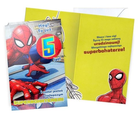 Karnet Urodziny 5 Spider-Man Karnet Urodziny 5 Spider-Man