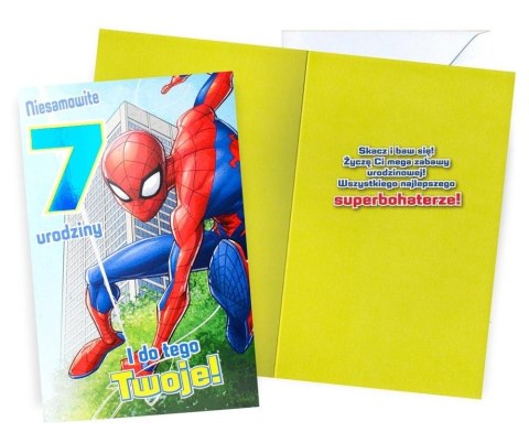Karnet Urodziny 7 Spider-Man Karnet Urodziny 7 Spider-Man