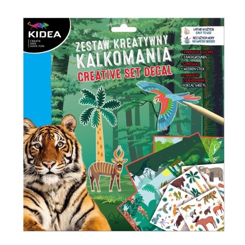 Kalkomania - zestaw kreatywny Zwierzęta KIDEA Kalkomania - zestaw kreatywny Zwierzęta KIDEA