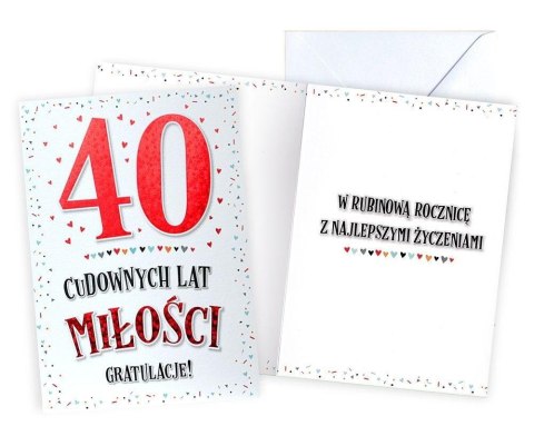 Karnet Rocznica ślubu 40 Karnet Rocznica ślubu 40