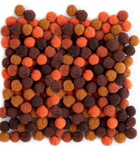 Pompony brązowe 10mm 100szt Pompony brązowe 10mm 100szt