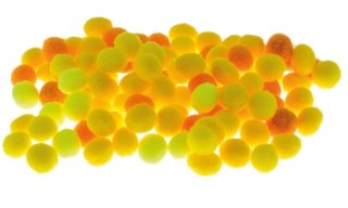 Pompony żółte 10mm 100szt