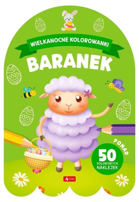Wielkanocne kolorowanki. Baranek Wielkanocne kolorowanki. Baranek