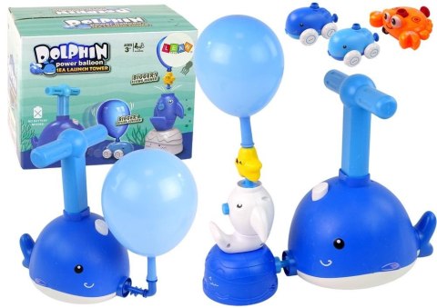 Balonowa wyrzutnia autek delfin Balonowa wyrzutnia autek delfin