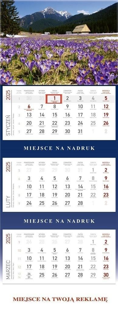 Kalendarz 2025 Trójdzielny Tatry Kalendarz 2025 Trójdzielny Tatry