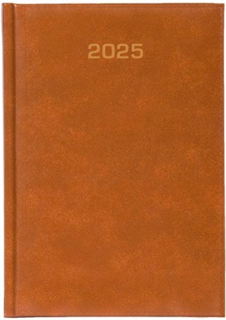 Kalendarz 2025 dzienny A5 Baladek brązowy