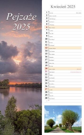 Kalendarz 2025 ścienny pasek Pejzaże Kalendarz 2025 ścienny pasek Pejzaże