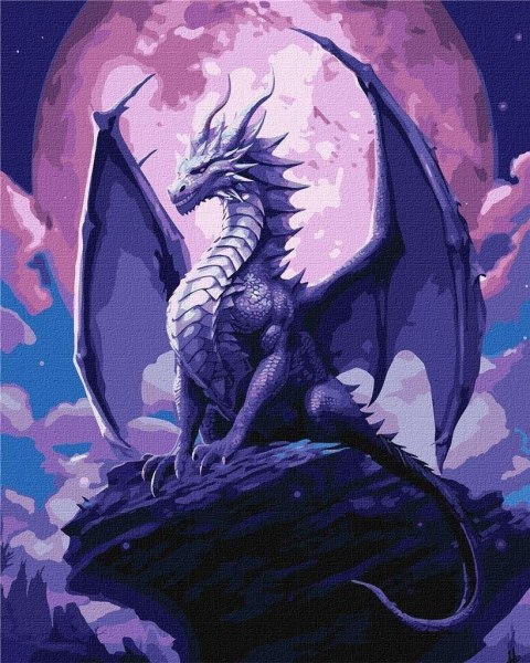 Malowanie po numerach - Majestatyczny smok 40x50cm Malowanie po numerach - Majestatyczny smok 40x50cm