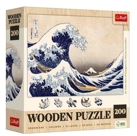 Puzzle drewniane 200 Wielka Fala w Kanagawie TREFL Puzzle drewniane 200 Wielka Fala w Kanagawie TREFL