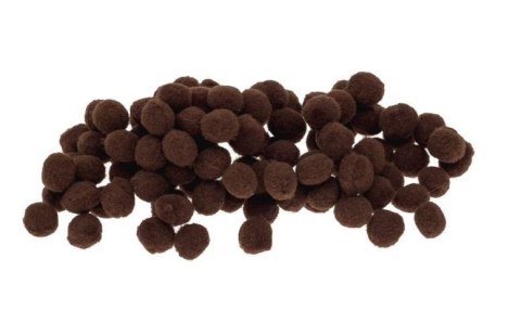 Pompony brązowe 10mm 100szt Pompony brązowe 10mm 100szt