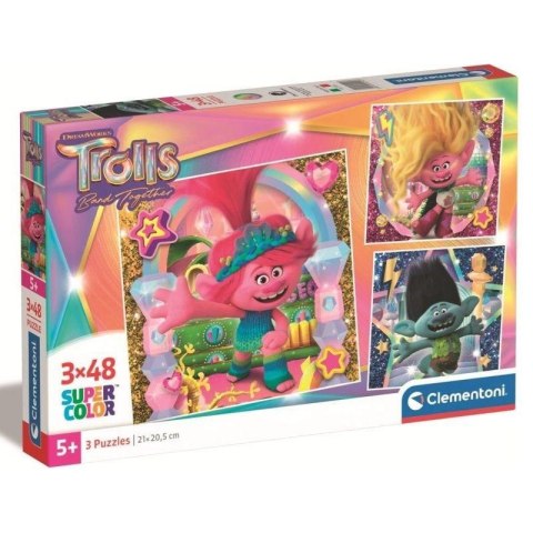 Puzzle 3x48 Super Kolor Trolls 3 Puzzle 3x48 Super Kolor Trolls 3