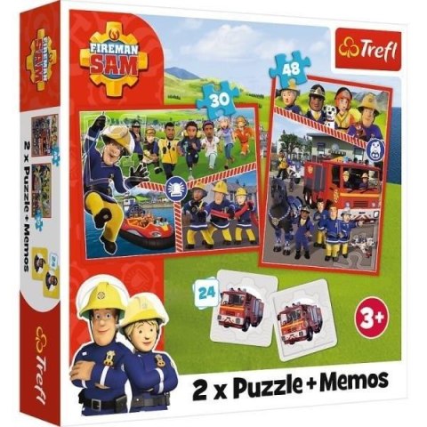 Puzzle 2w1 + memos - Drużyna Strażaka Sama TREFL Puzzle 2w1 + memos - Drużyna Strażaka Sama TREFL