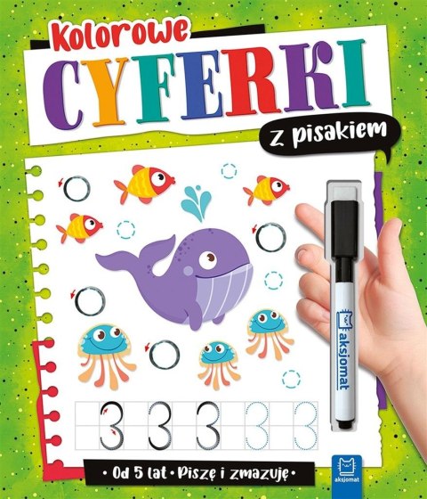 Kolorowe cyferki z pisakiem. Piszę i zmazuję od 5 Kolorowe cyferki z pisakiem. Piszę i zmazuję od 5