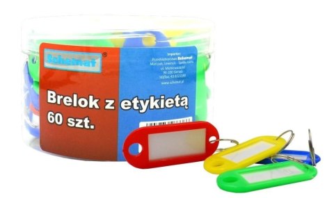 Zawieszki do kluczy kolorowe 60szt Zawieszki do kluczy kolorowe 60szt