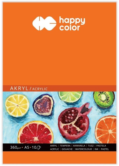 Blok do akrylu ART A5/10K 360g HAPPY COLOR Blok do akrylu ART A5/10K 360g HAPPY COLOR