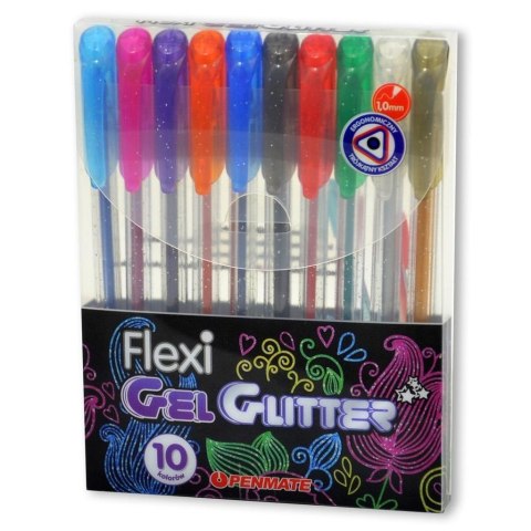 Długopis żelowy Flexi Abra Gel 10 kol brokatowe Długopis żelowy Flexi Abra Gel 10 kol brokatowe