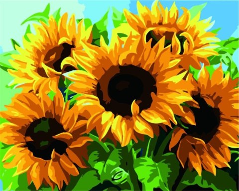 Malowanie po numerach - 40x50cm Słoneczniki Malowanie po numerach - 40x50cm Słoneczniki