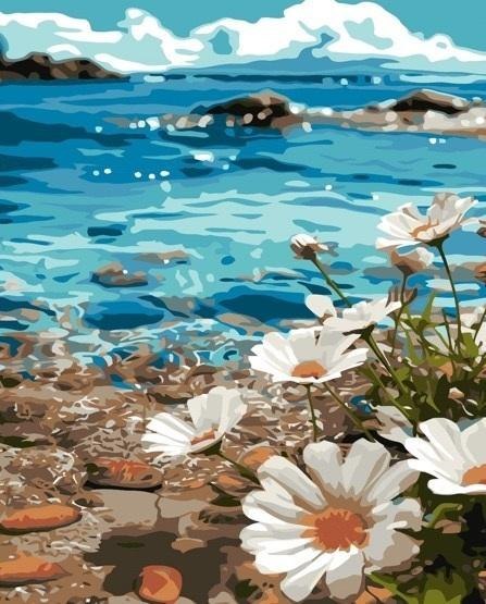 Malowanie po numerach - Cosmeya na wybrzeżu 40x50 Malowanie po numerach - Cosmeya na wybrzeżu 40x50