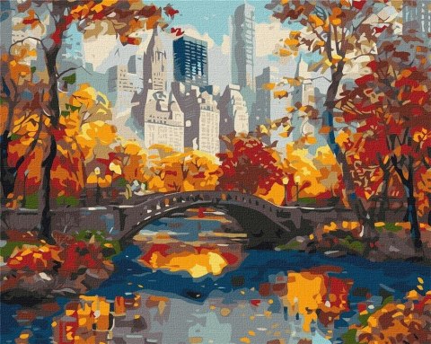 Malowanie po numerach - Złoty park 40x50cm Malowanie po numerach - Złoty park 40x50cm
