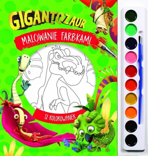 Malowanie farbkami. Gigantozaur Malowanie farbkami. Gigantozaur
