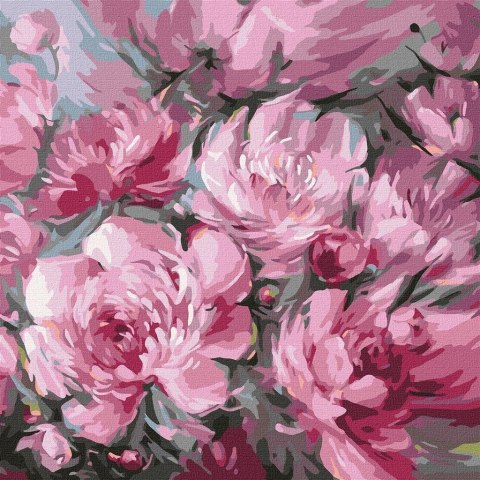 Malowanie po numerach - Bujny bukiet 40x40cm Malowanie po numerach - Bujny bukiet 40x40cm